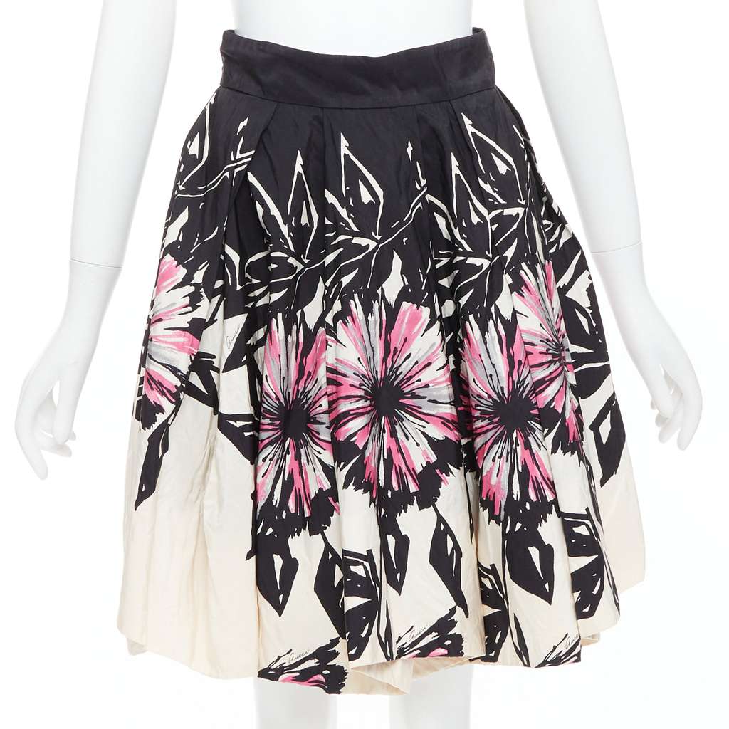 Gucci Abstract Bubble Skirt Beige Silk Good - Front View