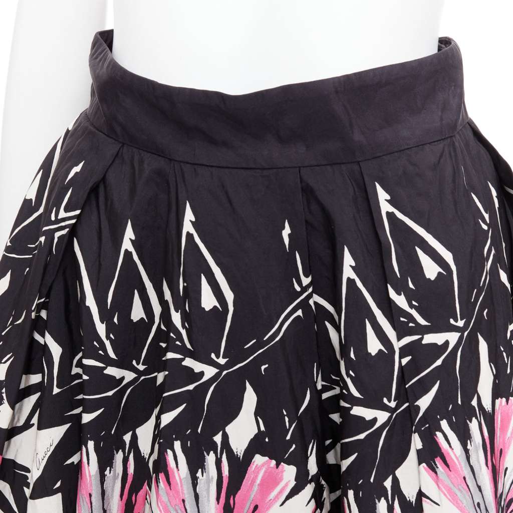 Gucci Abstract Bubble Skirt Beige Silk Good - Back View
