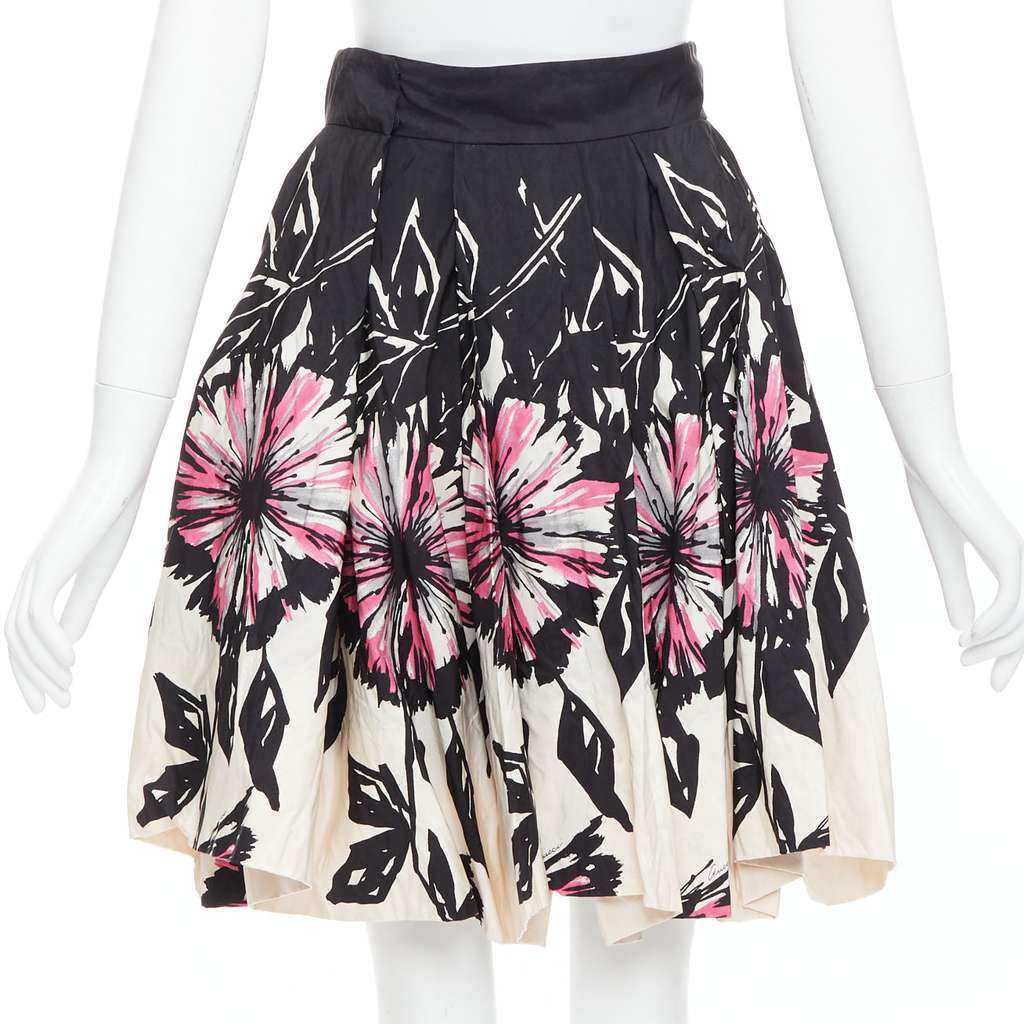 Gucci Abstract Bubble Skirt Beige Silk Good - Box View