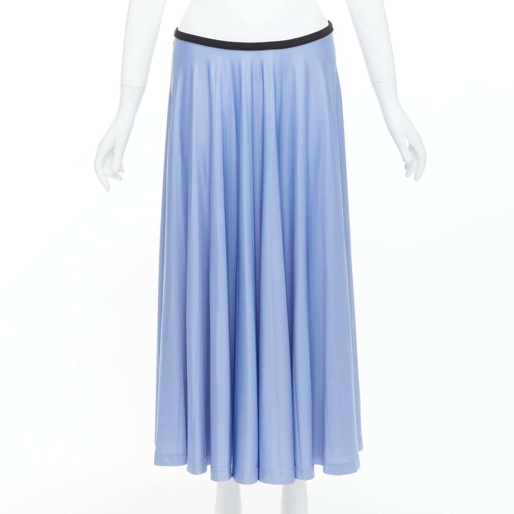 Celine Pleated Blue Skirt Blue Fair - Front View