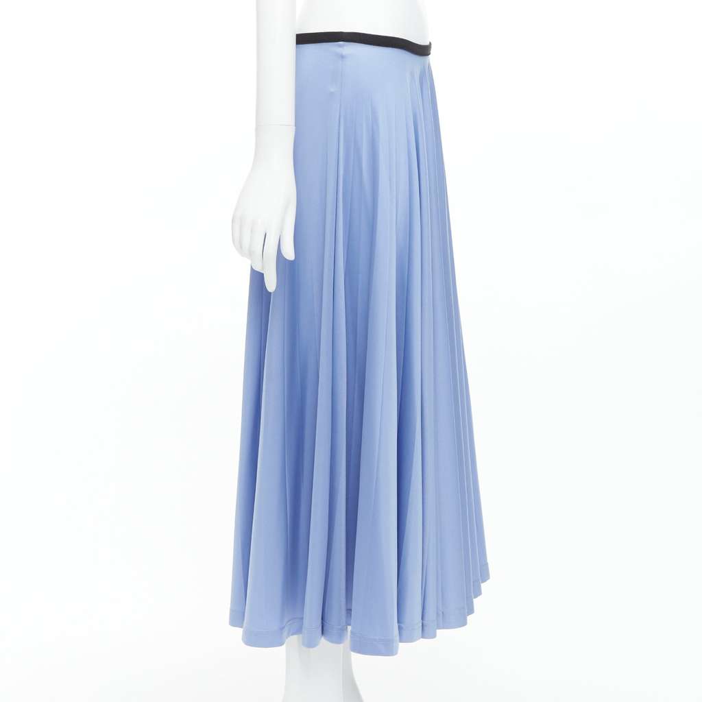 Celine Pleated Blue Skirt Blue Fair - Model View
