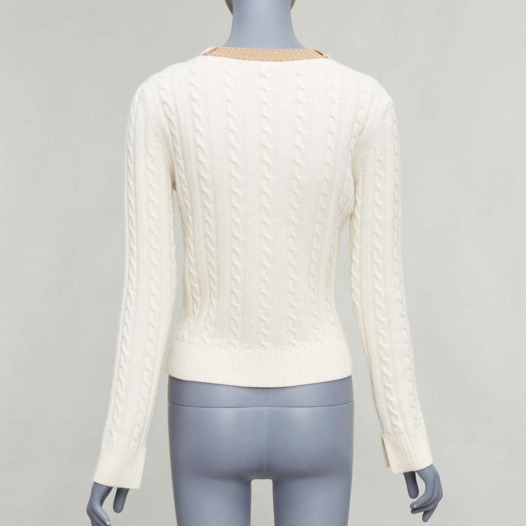 Loewe Cable Knit Sweater Beige Wool Good - Box View