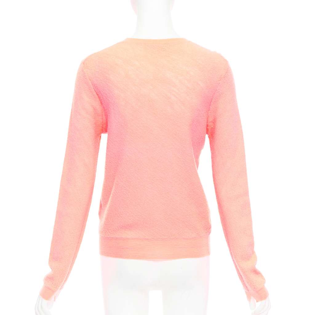 Celine Neon Coral Sweater Pink Wool Very good - Box View