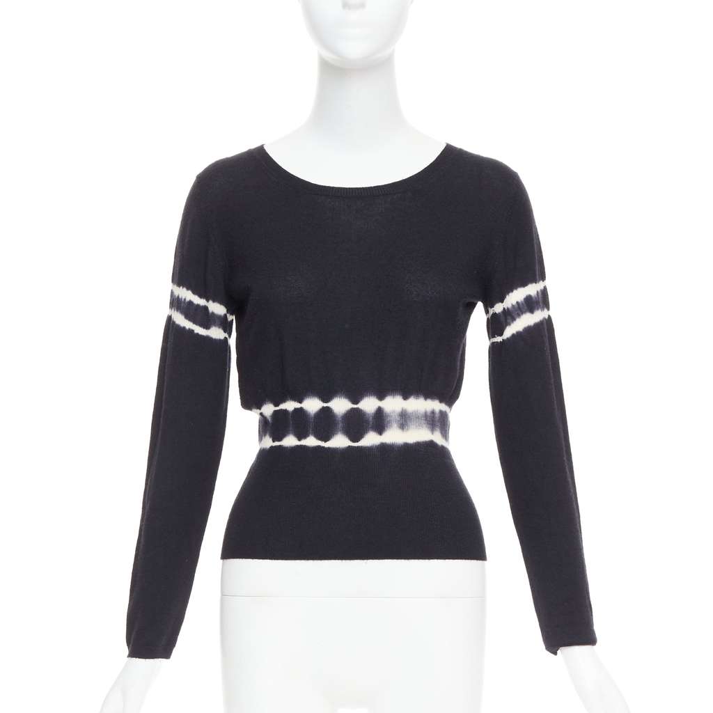 Miu Miu Tie Dye Pullover Black Cashmere Good - Front View