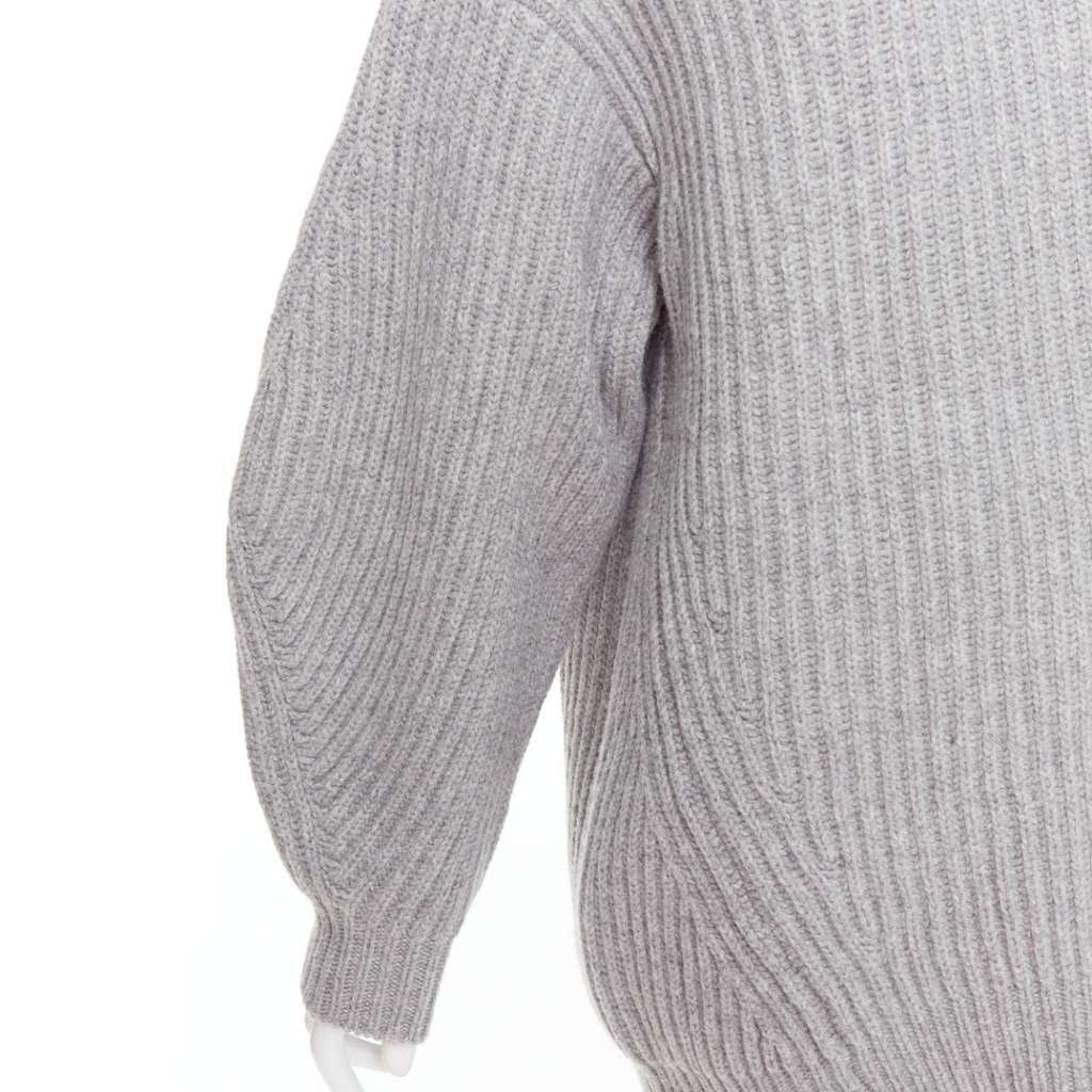 Acne Studios Chunky Turtleneck Sweater Grey Wool Very good - Back View