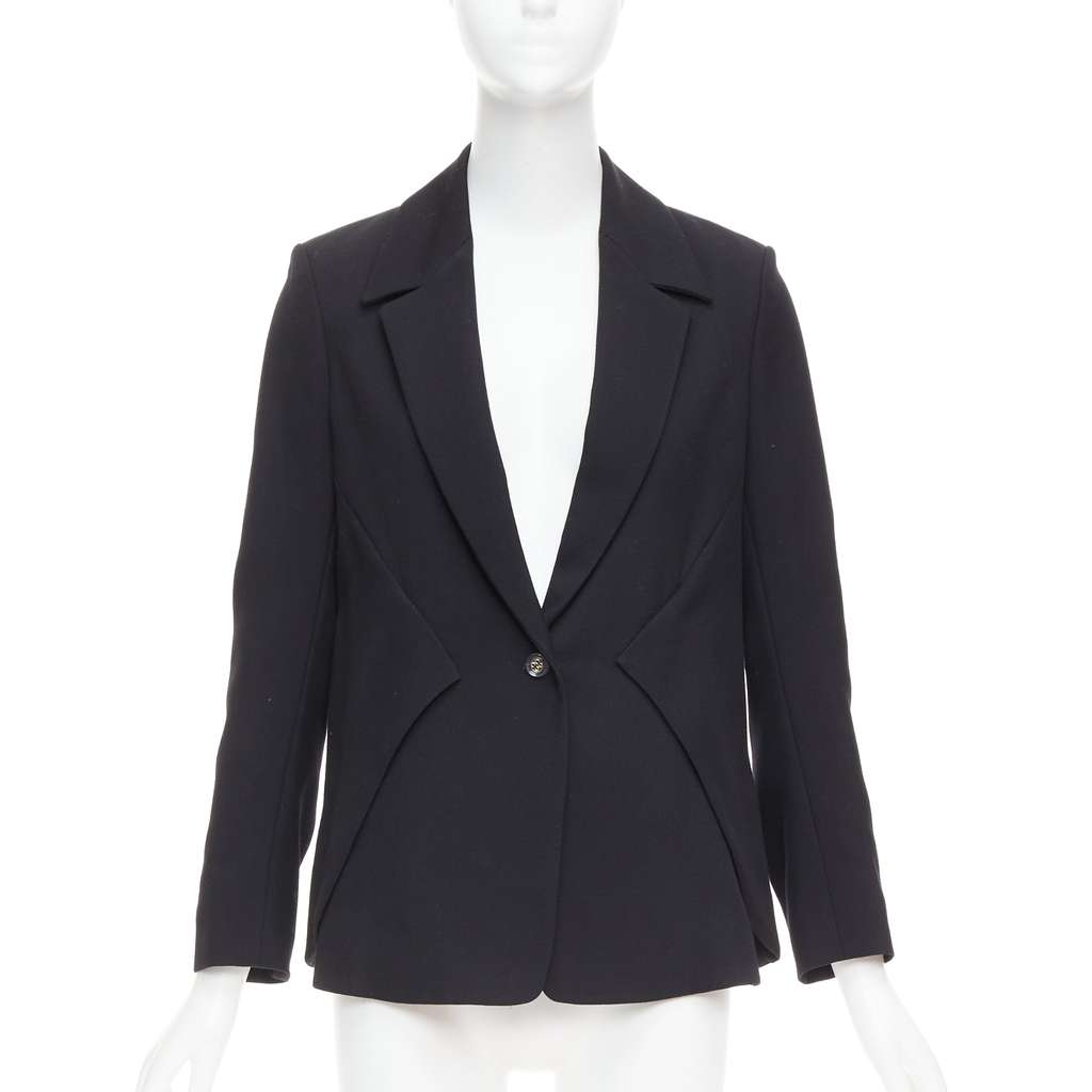 Yves Saint Laurent Deconstructed Blazer Black Wool Very good - Front View