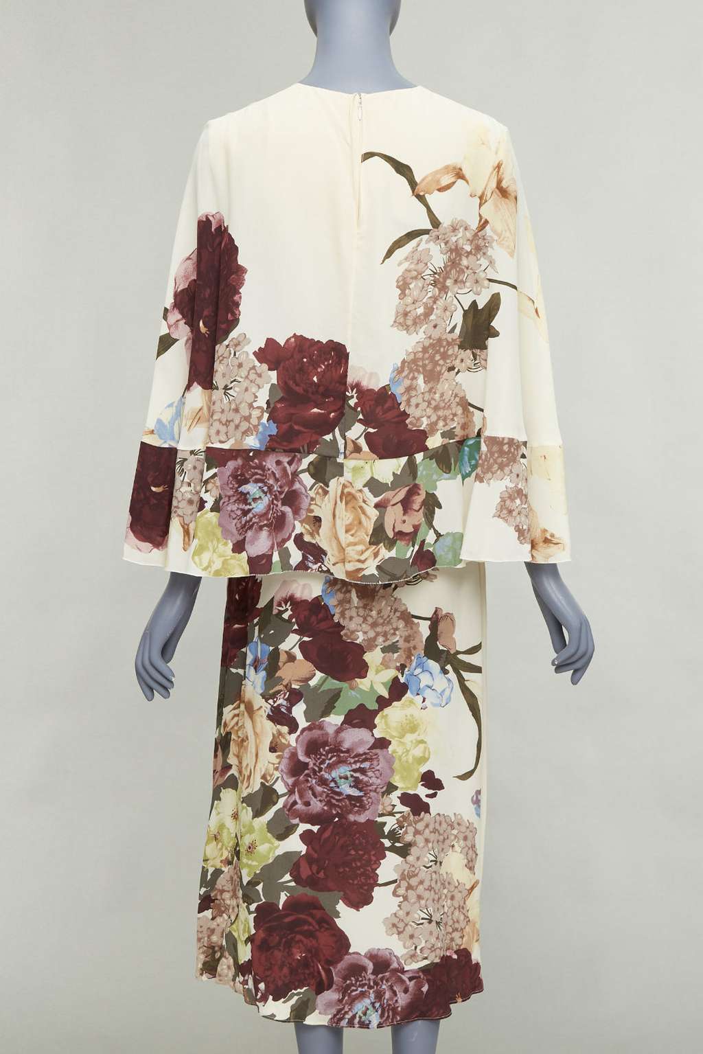 Valentino Cape Ruffle Dress Beige Silk Fair - Box View