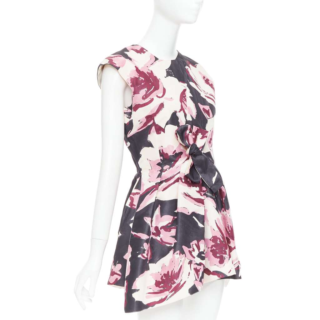 Dior Floral Tie Dress Beige Silk Fair - Inside View