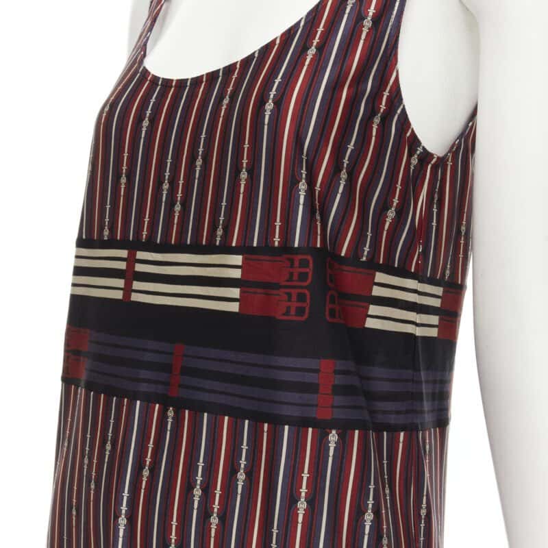 Hermès Horsebit Tank Top Red Polyester Never worn - Back View