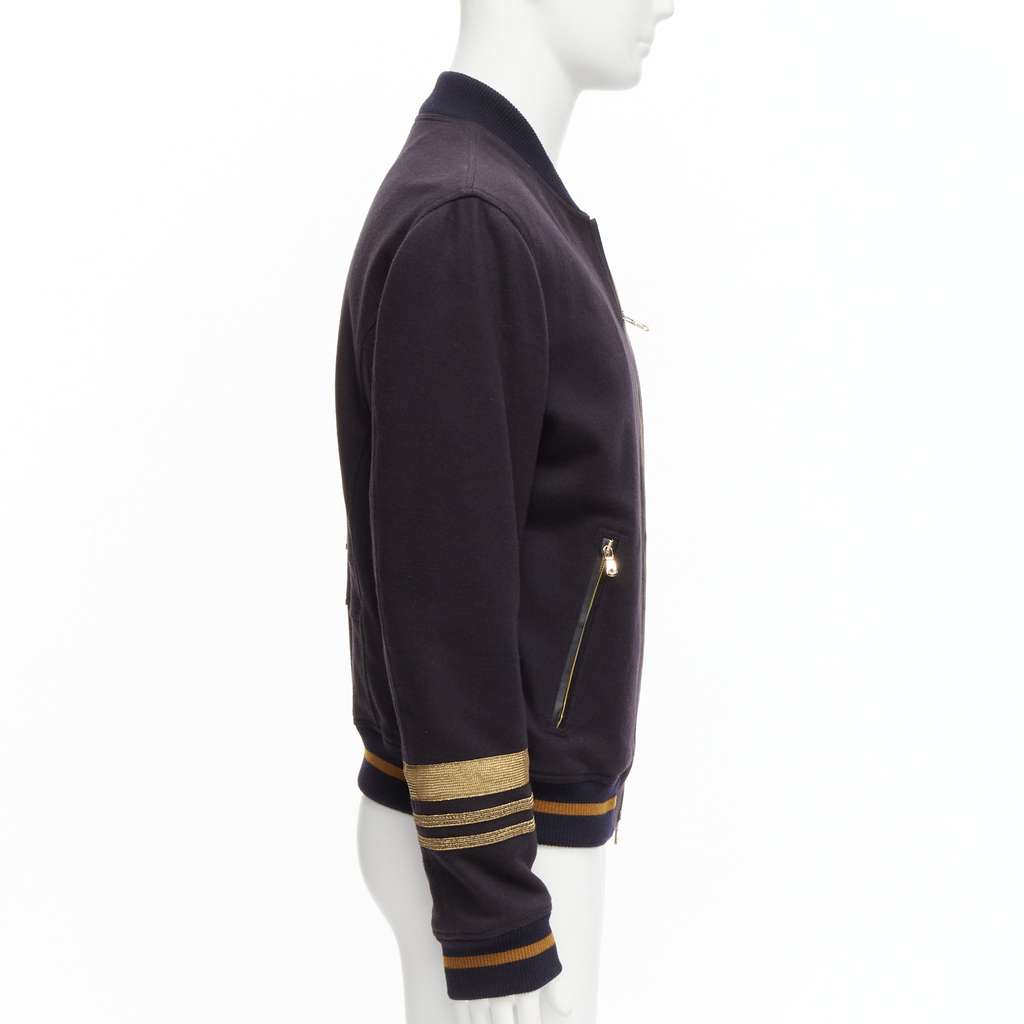 Dolce & Gabbana Navy Wool Longline Coat Black Wool Never worn - Box View