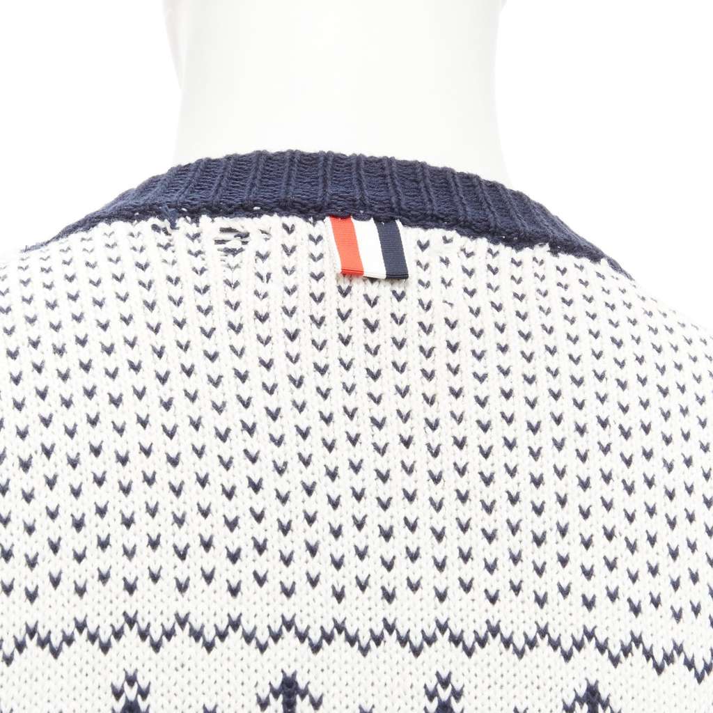 Thom Browne Octopus Intarsia Sweater Beige Cotton Good - Back View