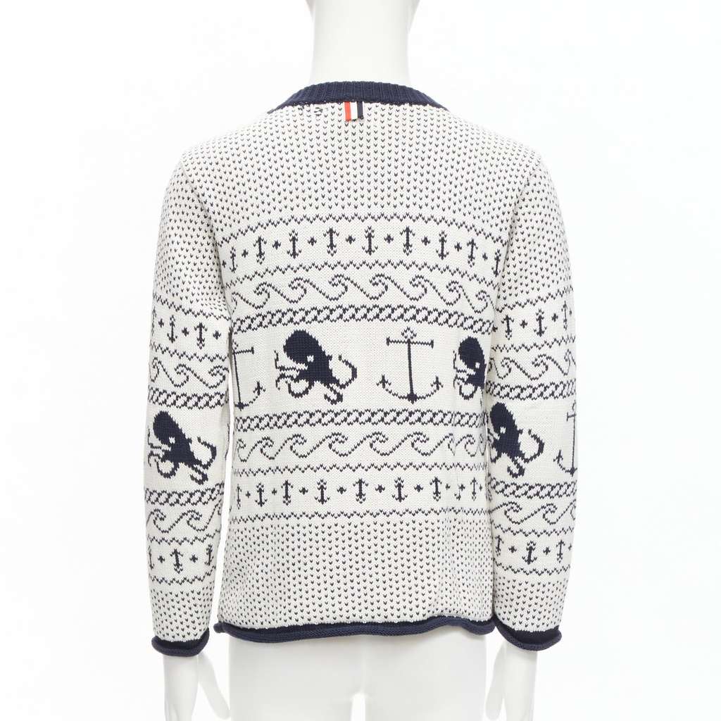 Thom Browne Octopus Intarsia Sweater Beige Cotton Good - Box View