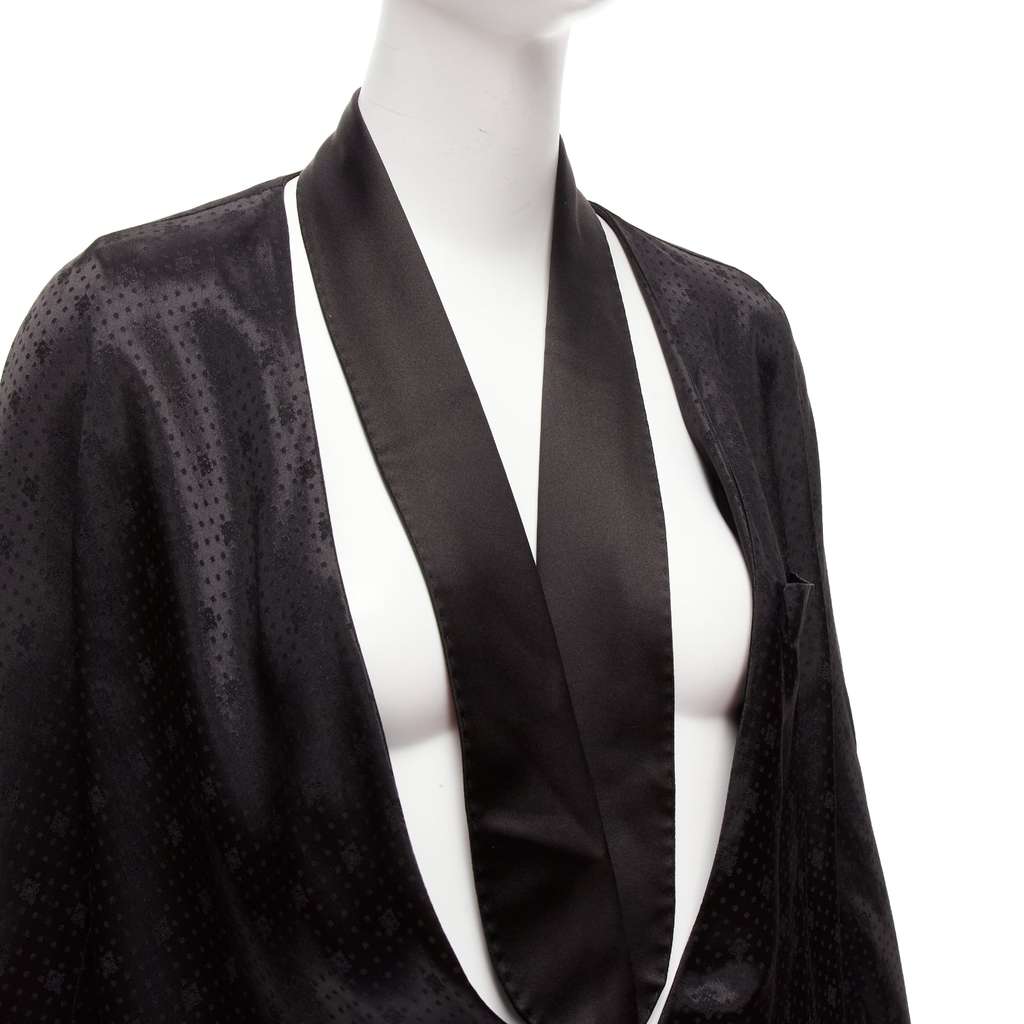 Givenchy Black Collar Robe Blazer Black Viscose Very good - Back View