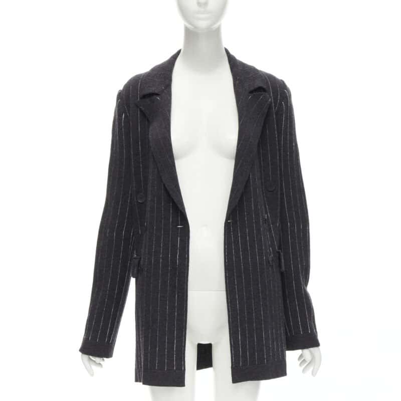 Barrie Grey Cashmere Blazer Cardigan Grey Cashmere Never worn - Front View