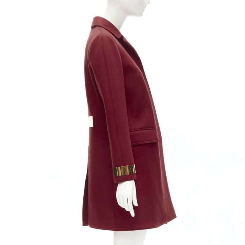 Burberry Red Cashmere Bar Coat Red Cashmere Very good - Box View