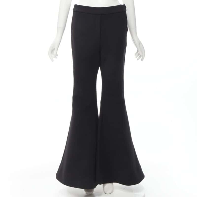 Ellery Wide Flared Trousers Black Polyester Never worn - Front View