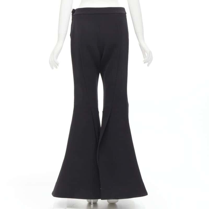 Ellery Wide Flared Trousers Black Polyester Never worn - Box View