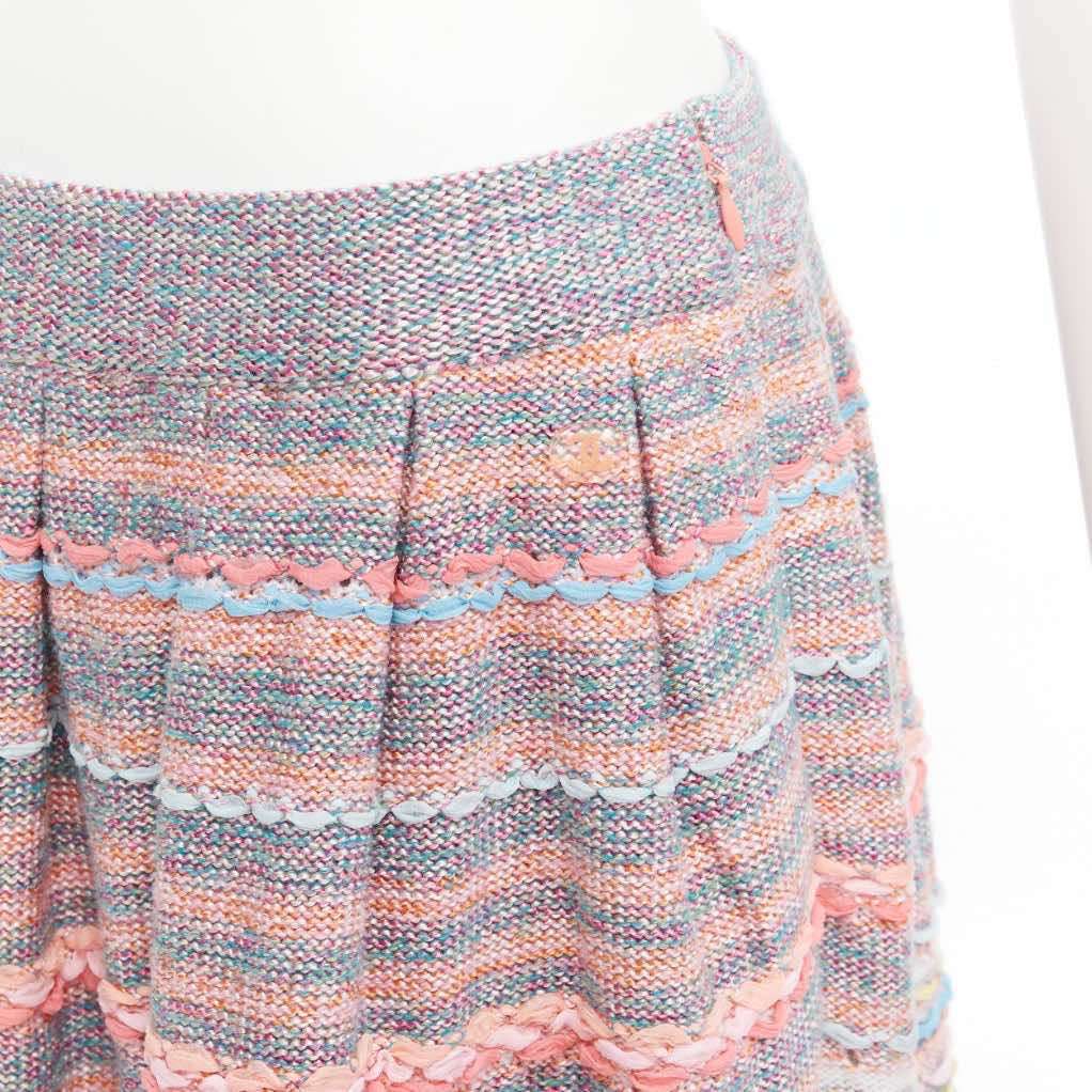 Chanel Ribbon Tweed Skirt MultiColor Silk Never worn, with tag - Back View