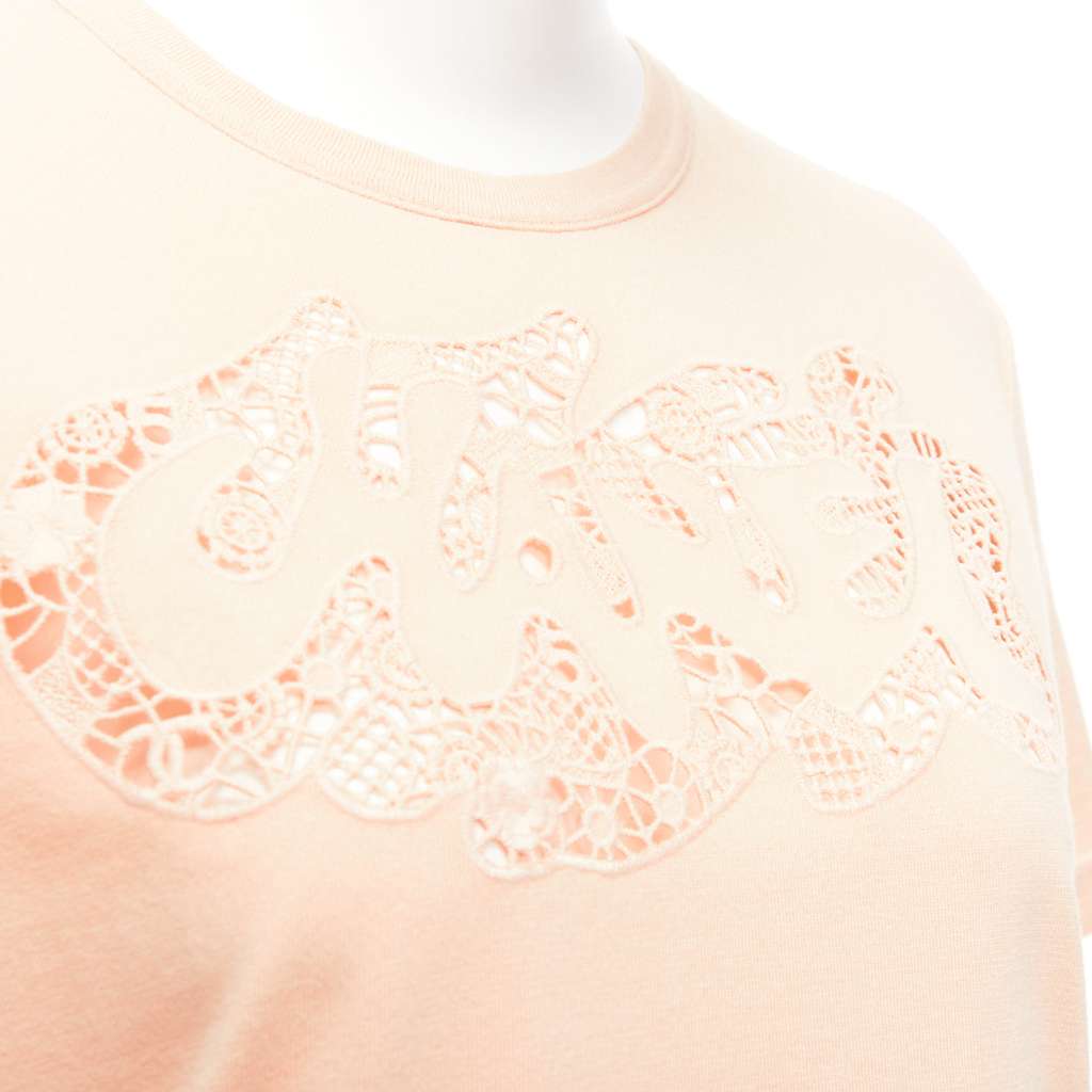 Chanel Macrame Cropped Tee Orange Cotton Very good - Back View