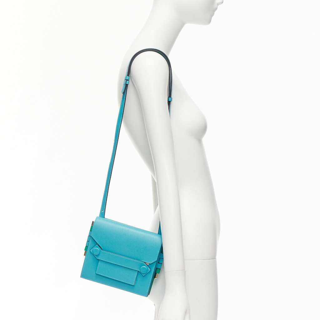 Hermès Twins Blue Leather Never worn - Inside View
