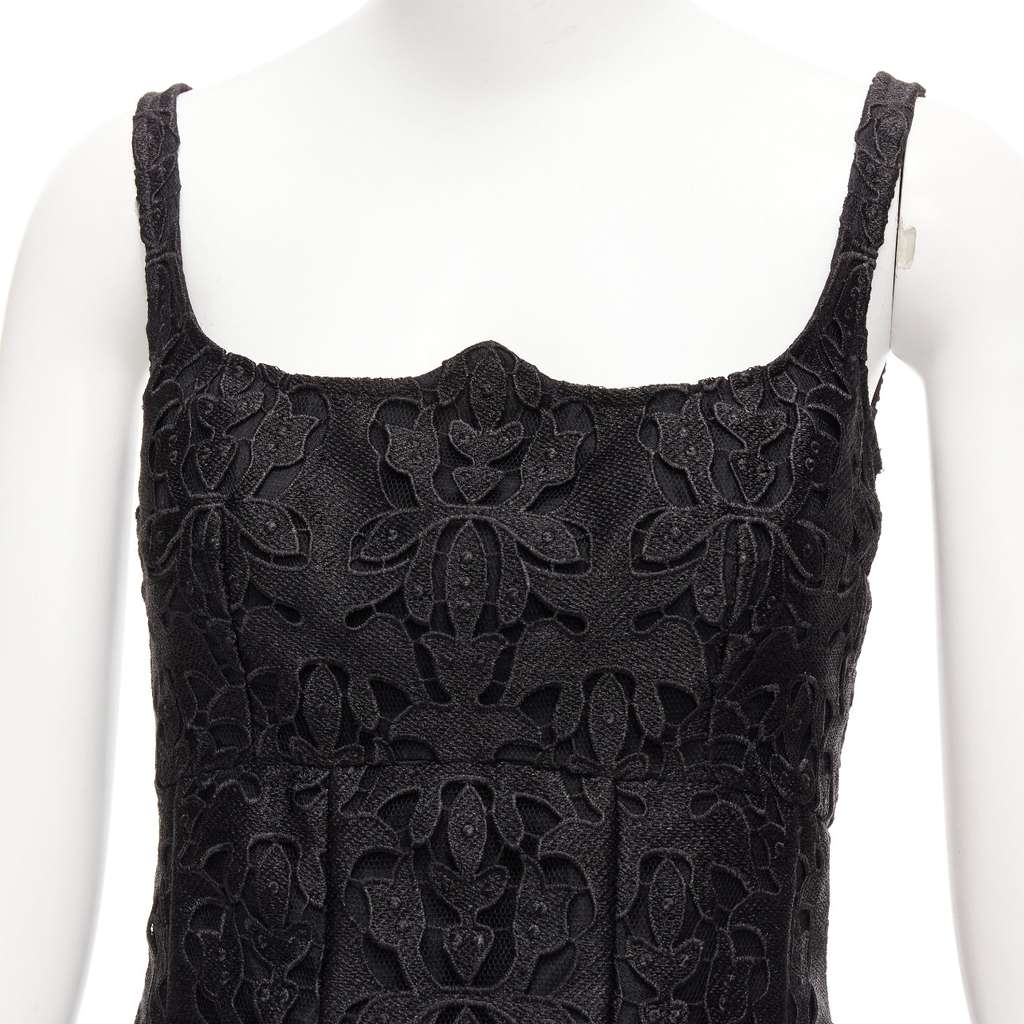 Emilia Wickstead Paisley Flared Dress Black Polyester Never worn, with tag - Back View