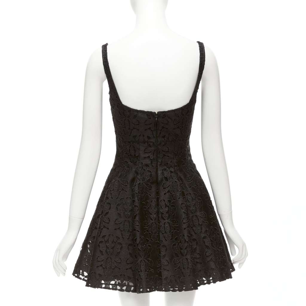 Emilia Wickstead Paisley Flared Dress Black Polyester Never worn, with tag - Box View