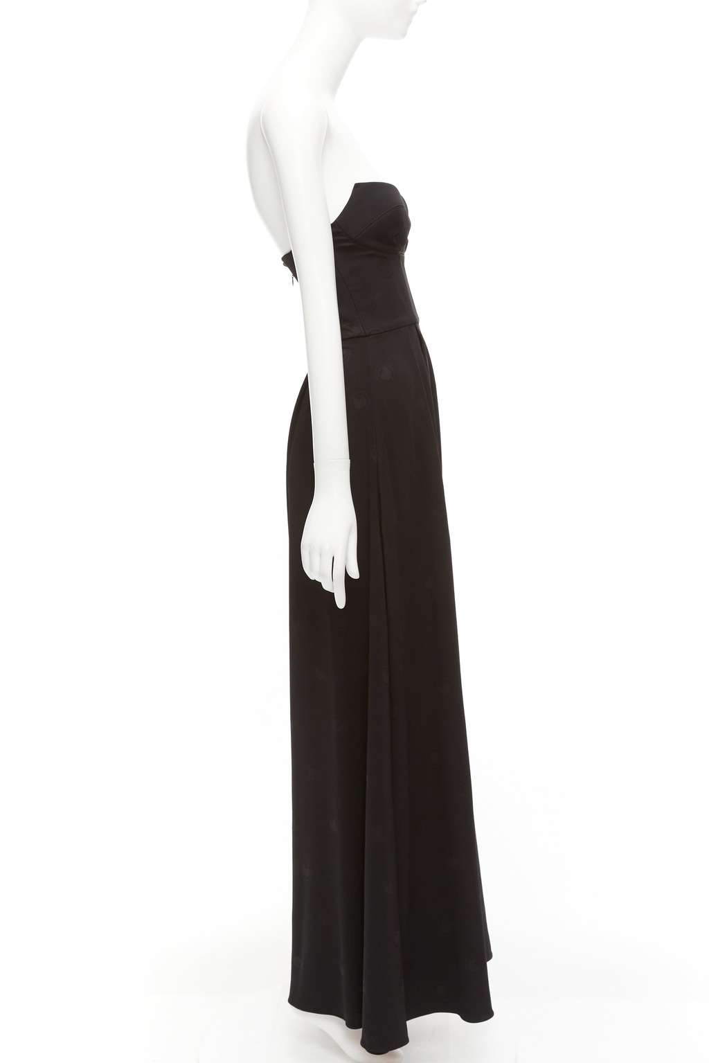 Brandon Maxwell Dotted Corset Jumpsuit Black Viscose Never worn - Model View