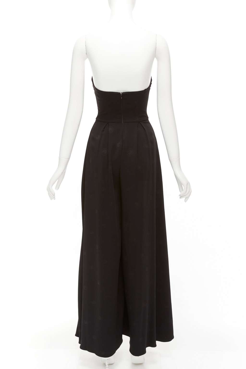 Brandon Maxwell Dotted Corset Jumpsuit Black Viscose Never worn - Box View