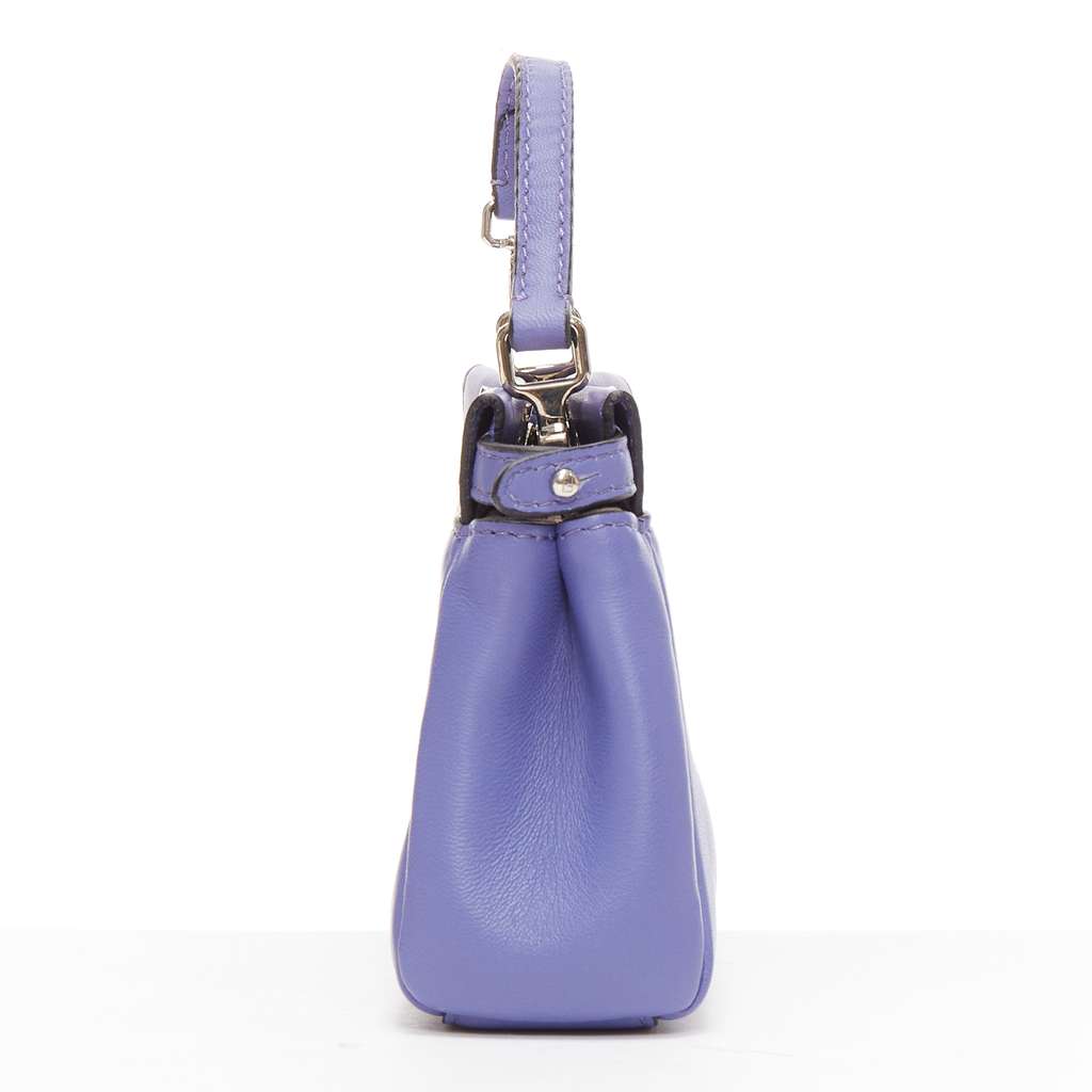 Fendi Peekaboo Micro Purple Leather Good - Model View