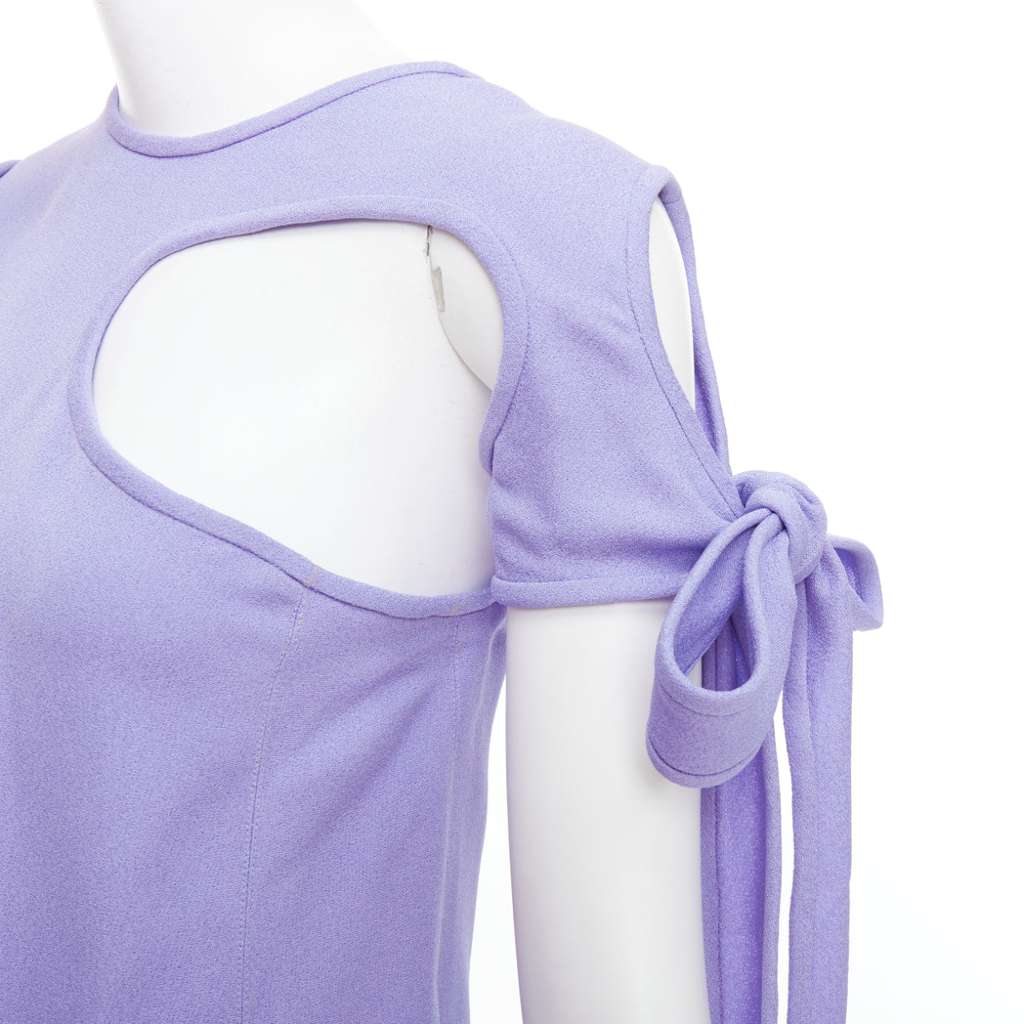 Celine Tie Sleeve Top Purple Viscose Very good - Back View