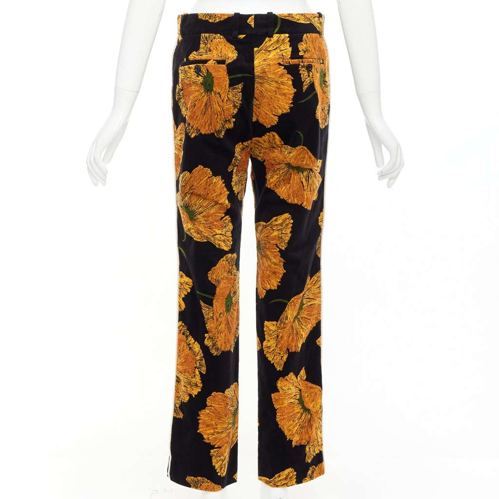 Gucci Floral Velvet Pants Black Velvet Very good - Box View
