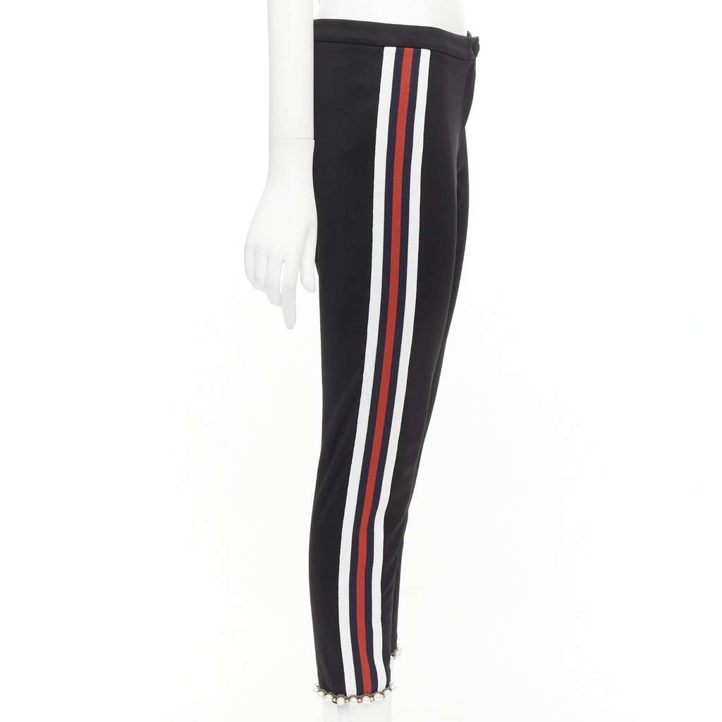 Gucci Trimmed Jogger Pants Black Polyester Never worn - Model View