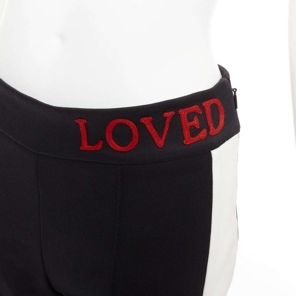 Gucci Embroidered Flared Pants Black Polyester Never worn - Back View