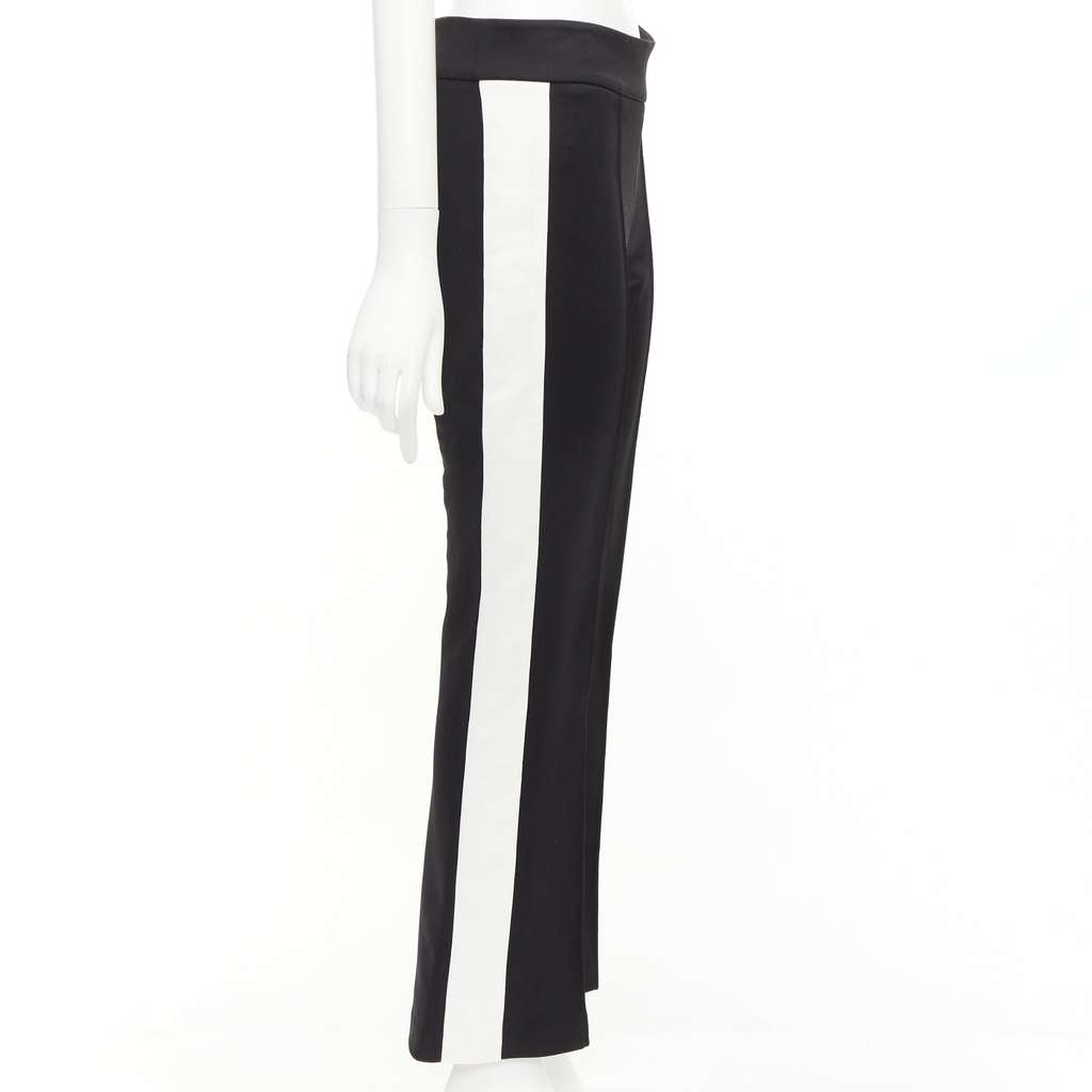 Gucci Embroidered Flared Pants Black Polyester Never worn - Model View