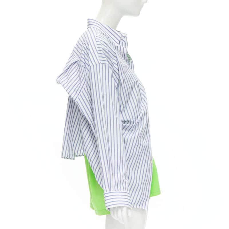 Balenciaga 2 Way Draped Top Green Cotton Very good - Box View