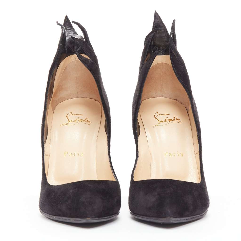 Christian Louboutin Victorina Flame Black Suede Very good condition - Inside View