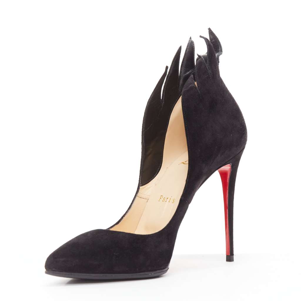 Christian Louboutin Victorina Flame Black Suede Very good condition - Model View