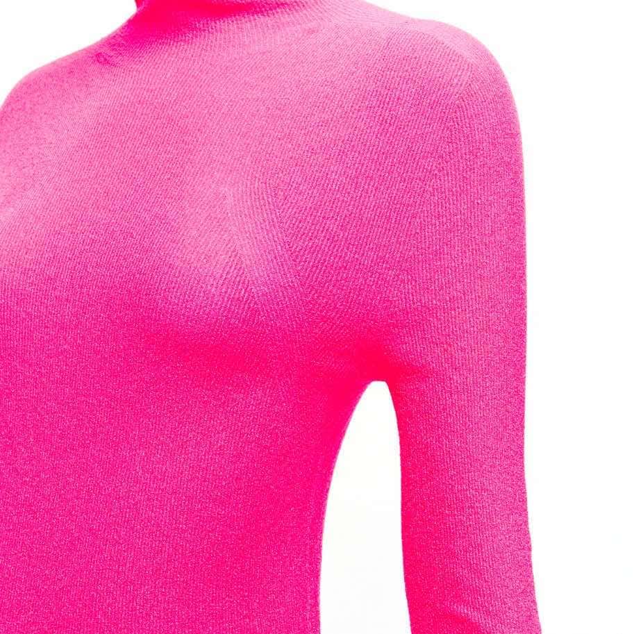 Celine Minimal Long Sleeve Top Pink Polyamide Never worn - Back View