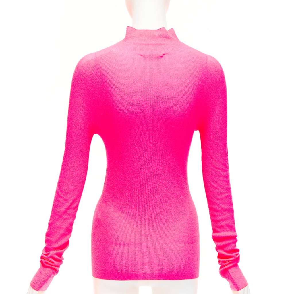 Celine Minimal Long Sleeve Top Pink Polyamide Never worn - Box View