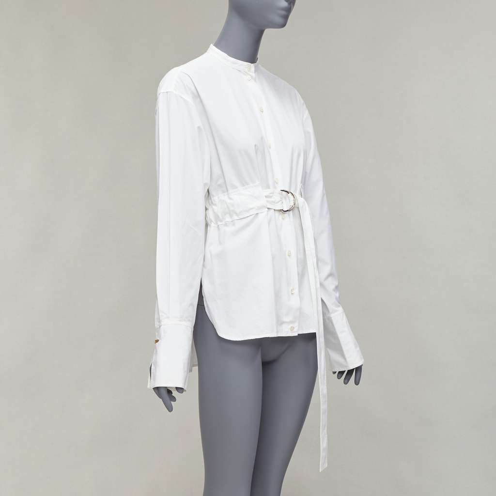 Celine D Ring Belt Shirt White Cotton Very good - Inside View