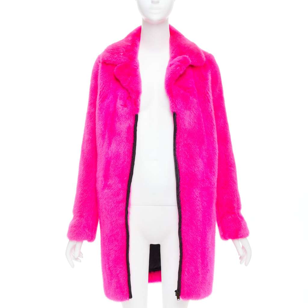 Saint Laurent Pink Mink Leather Coat Pink Fur Never worn - Inside View