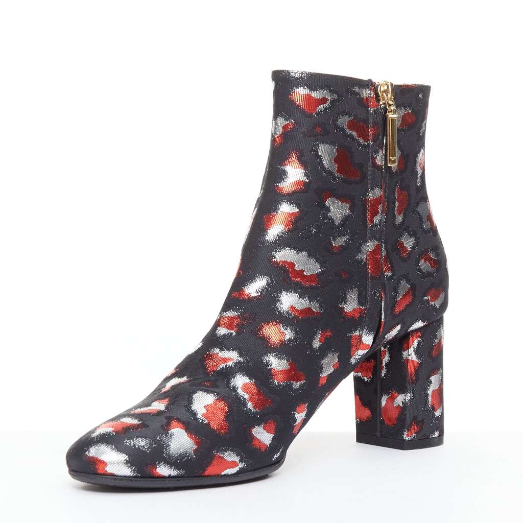 Saint Laurent Suede Sock Wooden Boots Black Very good - Model View