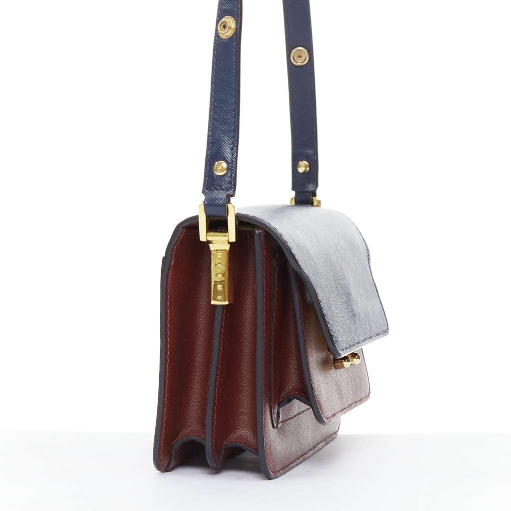 Marni Trunk Burgundy Leather Good - Model View