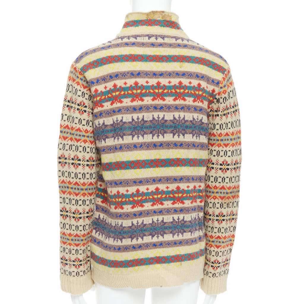 Dries Van Noten Striped Fairisle Sweater MultiColor Wool Good - Box View