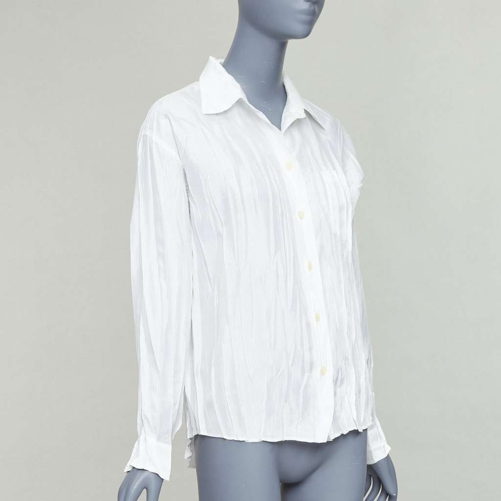 Issey Miyake Plisse Pocket Shirt White Polyester Very good - Inside View