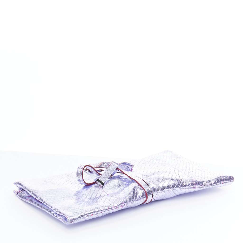 Yves Saint Laurent Marble Box Clutch Purple Leather Fair condition - Box View