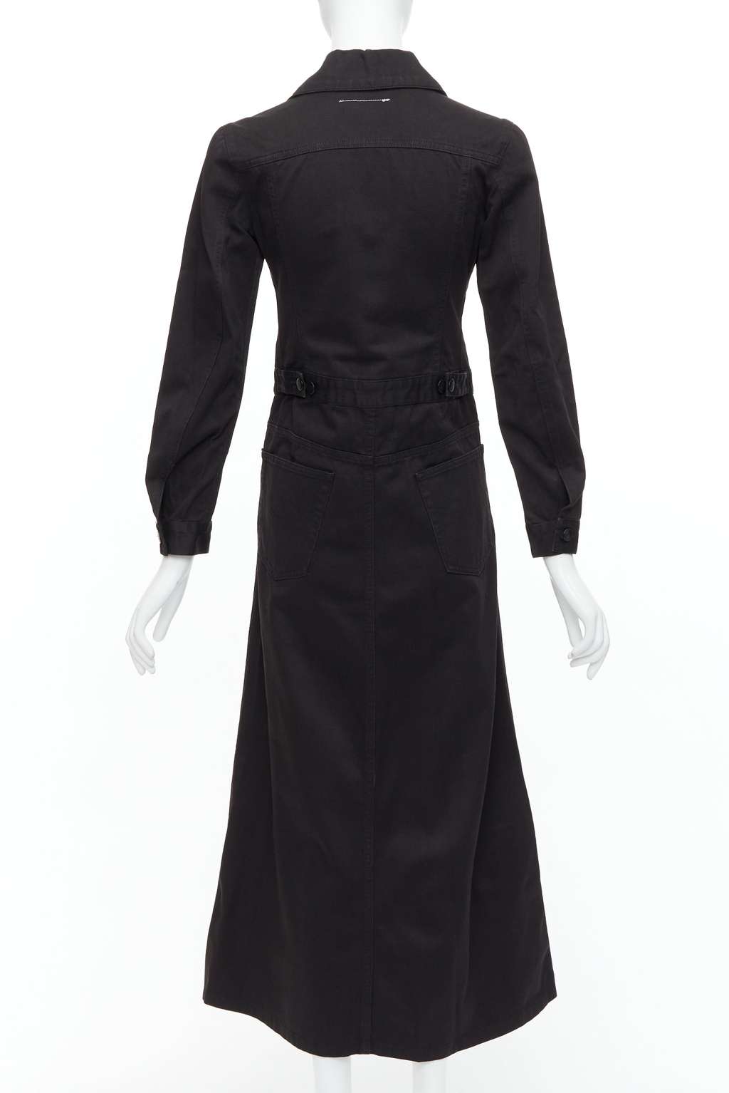 Maison Martin Margiela Carpenter Midi Dress Black Cotton Good - Box View