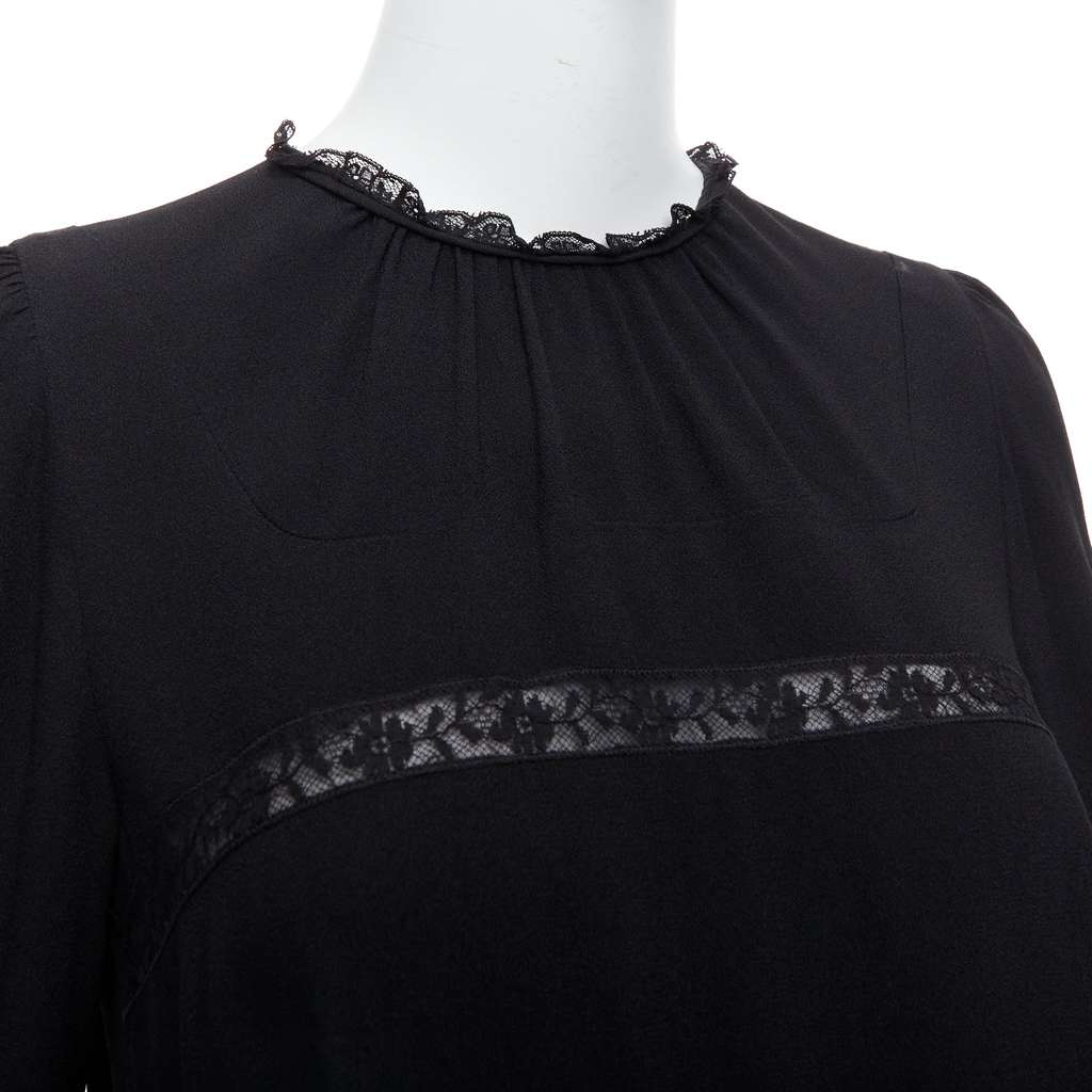 Prada Lace Fit Dress Black Good - Back View