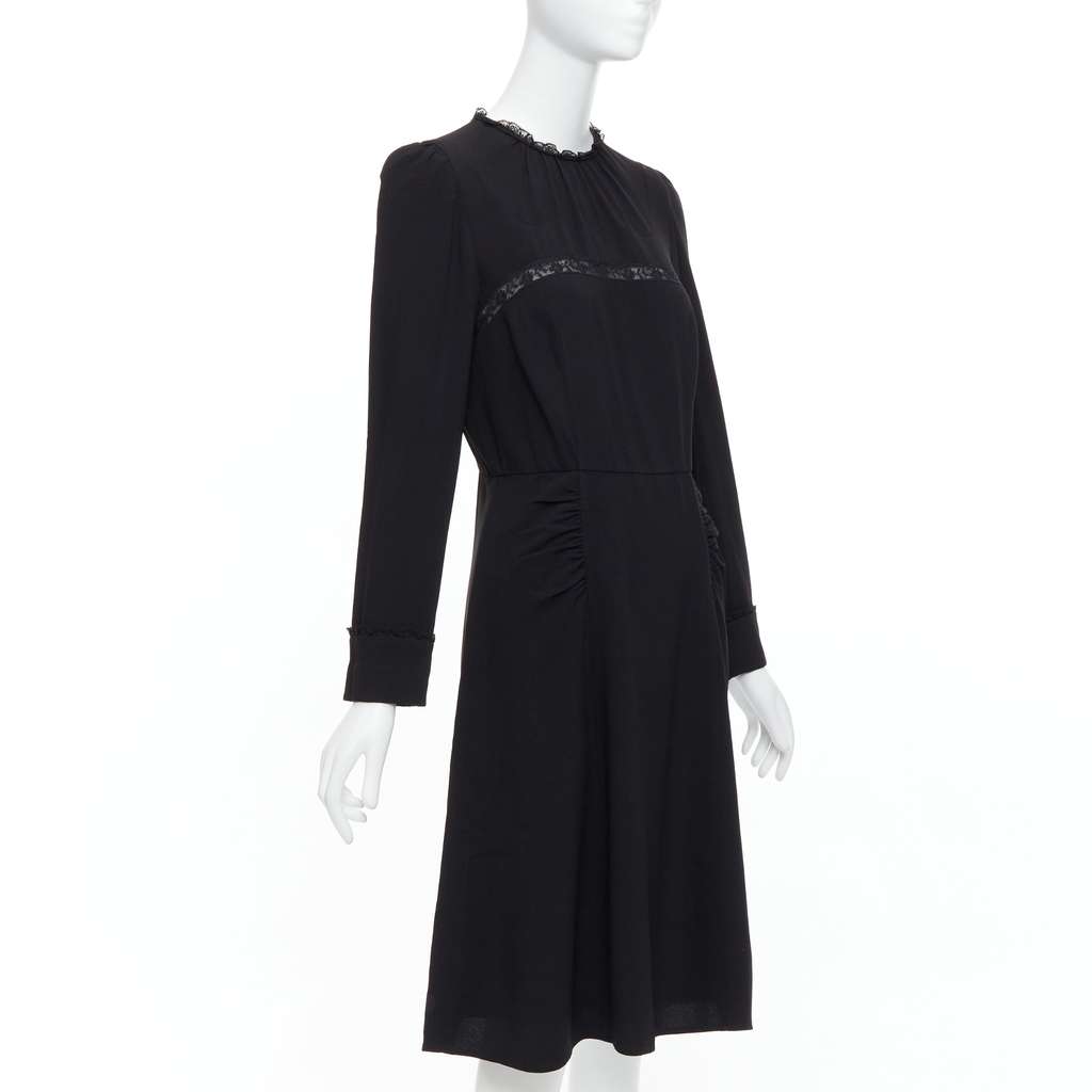 Prada Lace Fit Dress Black Good - Inside View