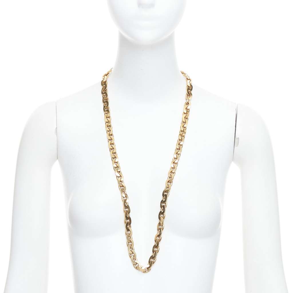 Lanvin Multi Chain Necklace Gold Metal Good condition - Front View